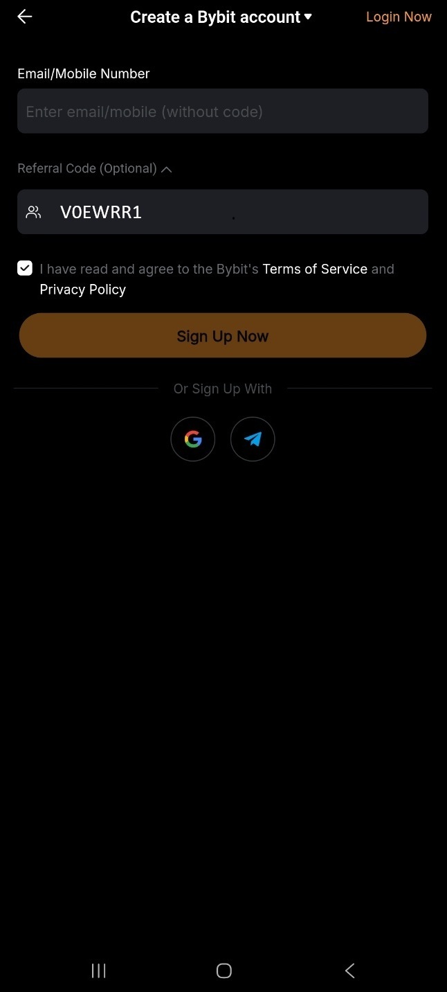 Bybit 가입 2
